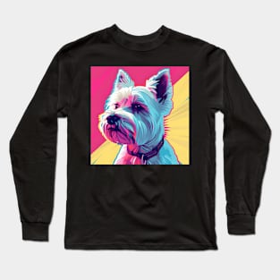 West Highland White Terrier in 70's Long Sleeve T-Shirt